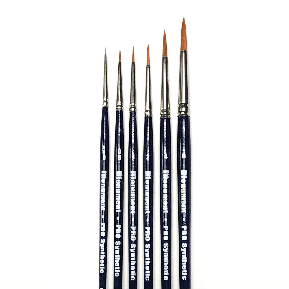 FAIOIN 6 Pcs Premium Stencil Paint Brush Acrylic Paint Brush Set Wood  Handle Brush Painting Drawing Supplies Pro Paint Brush 