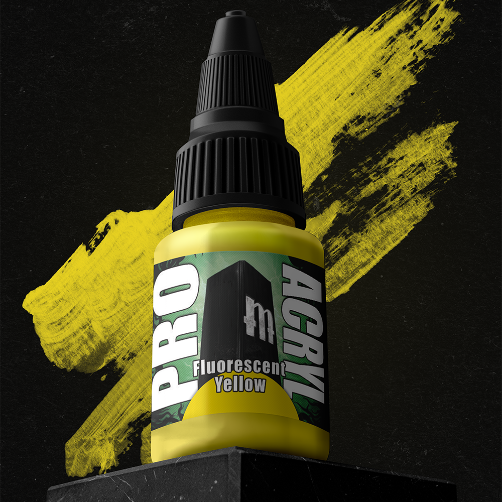 Monument Hobbies 065 - Pro Acryl Yellow Green Acrylic Model Paints for  Plastic Models - Miniature Painting, no-clog cap, comes loaded with glass