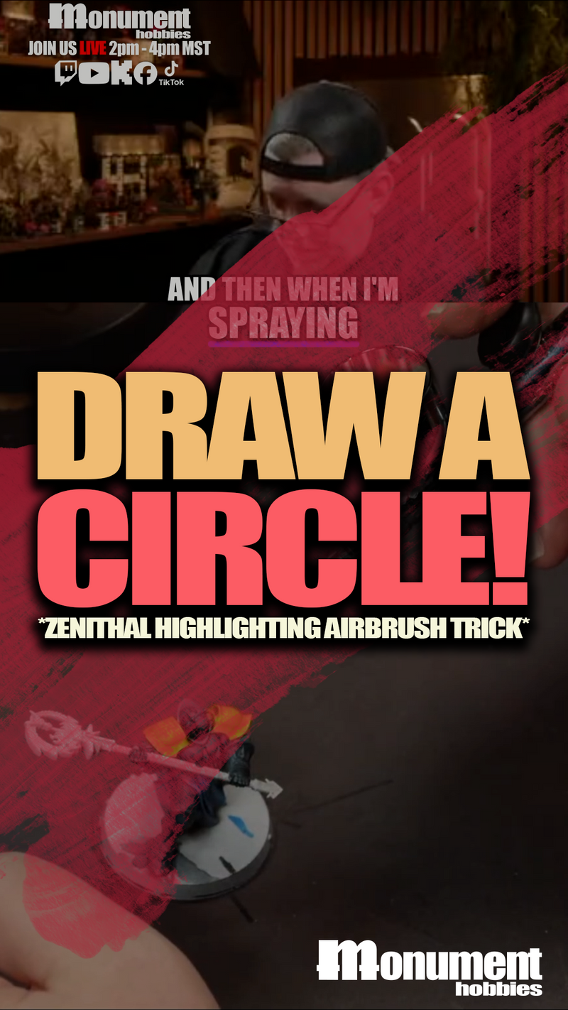 Draw a Circle! | Zenithal Highlighting Airbrush Trick